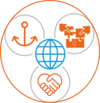 Icon_Respektvoll_miteinander_Hoffnung_in_die_Welt_tragen_im_orangenen_Kreis