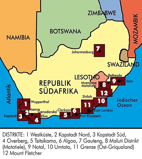 Suedafrika Landkarte